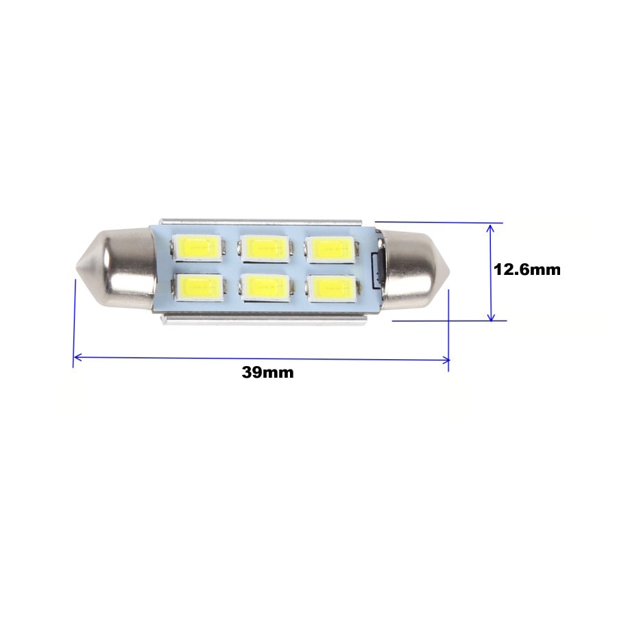 Set 2 becuri auto LED SV8.5, C5W, C10W, C21W, 12V, CANBUS, 240lm, 39mm, Alb  