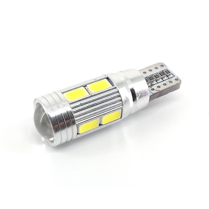 LED крушка motoLEDy, T10, W5W, 12V, CANBUS, 400 lm, С лупа