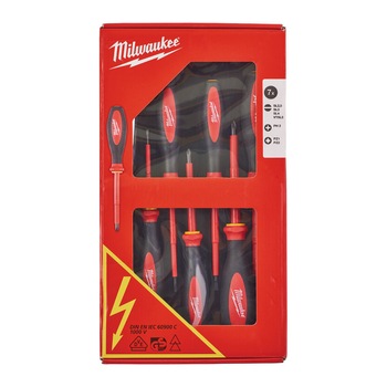 Set 7 surubelnite V1 SL,PH&PZ izolate la 1000V Milwaukee Set 7 surubelnite V1 SL,PH&PZ izolate la 1000V Milwaukee