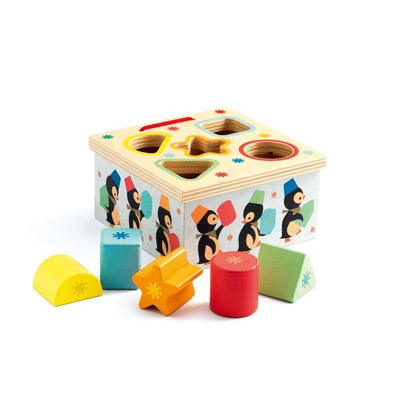 Jucarie lemn cutia formelor Geopingy, Djeco770