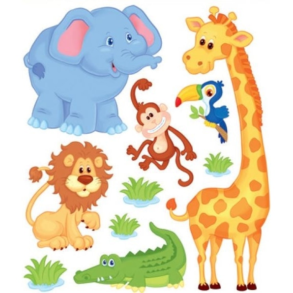 Set 10 stickere perete safari, 33 x 29 cm