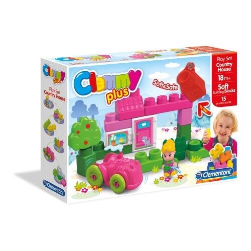 Set cuburi constructii moi parfumate Clemmy - Casa de la tara - eMAG.ro