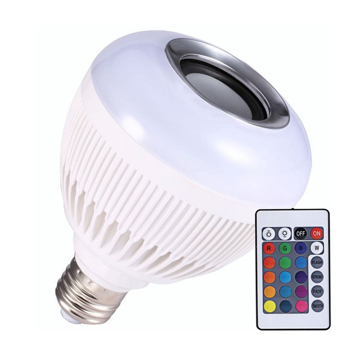 Boxa bluetooth tip bec, 12 W, 10 m, Alb