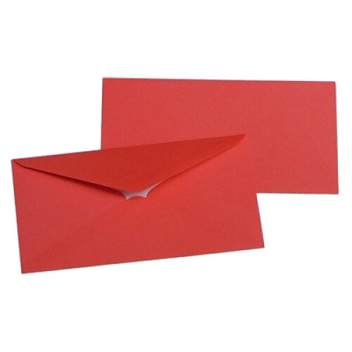 Plic DL rosu cu clapeta in V set de 50