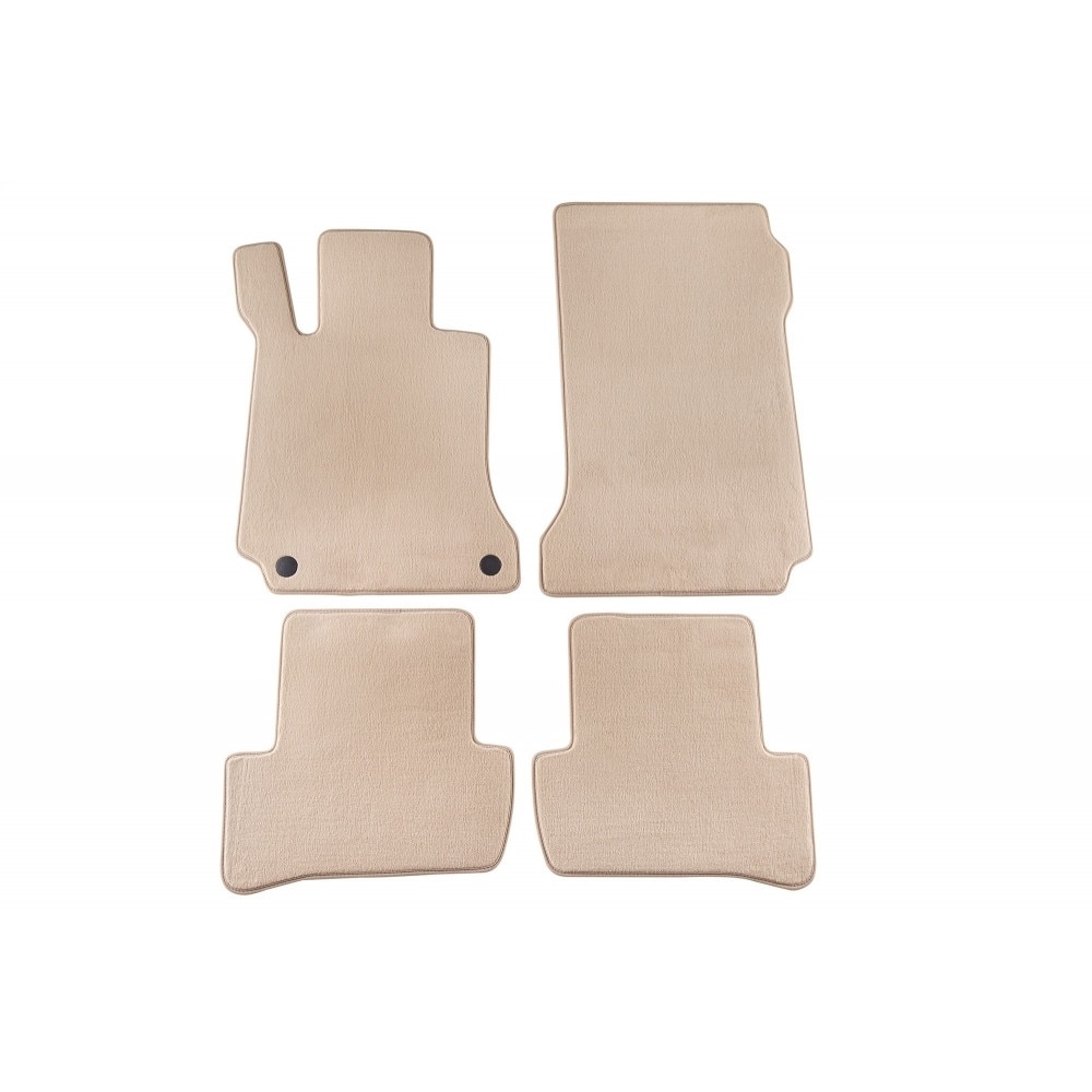 Set 4 covorase auto PETEX din mocheta, bej, compatibil cu Mercedes C-Klasse (W204) 03/2007-02/2014, T-Modell (S204) 11/2007-08/2014