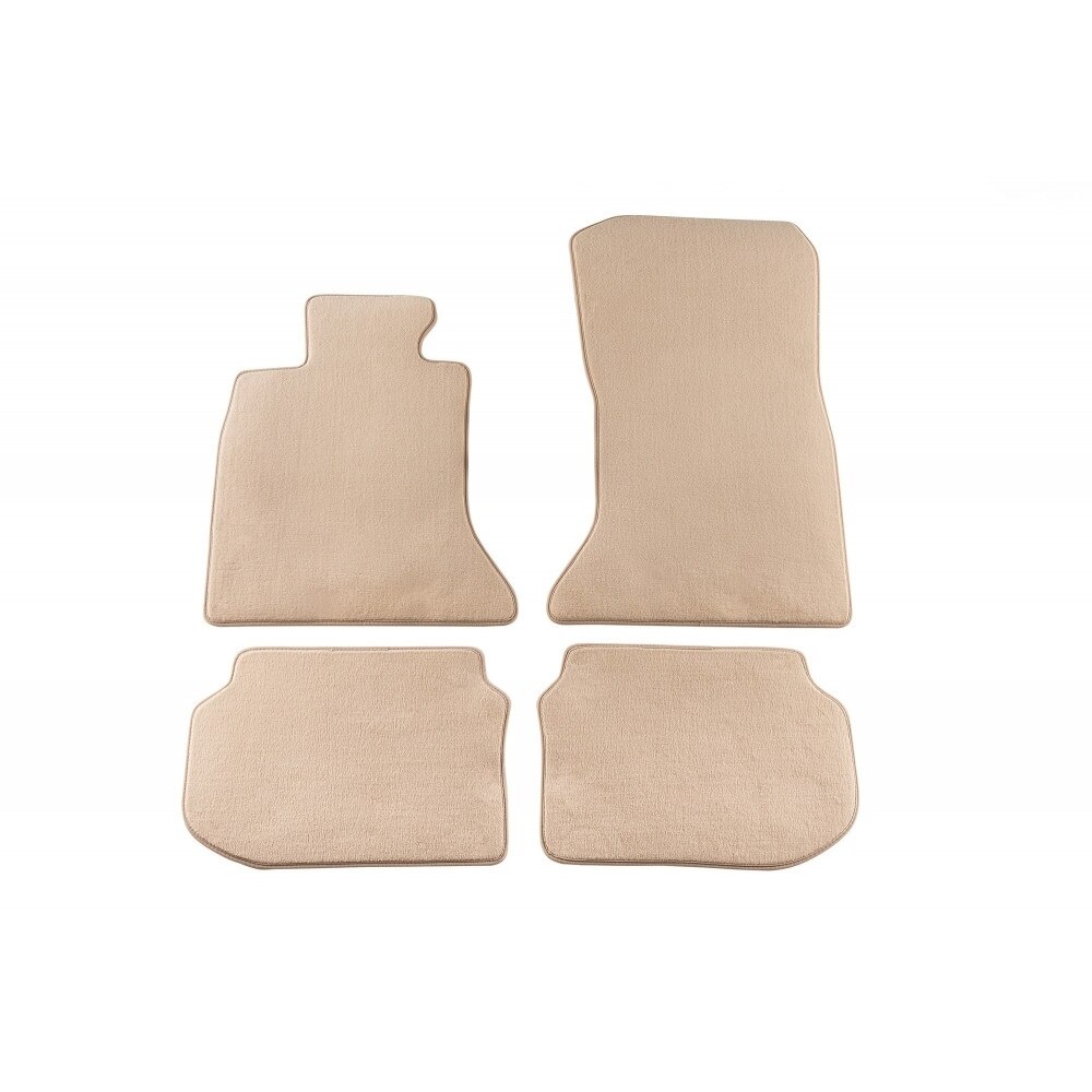 Set 4 covorase auto PETEX din mocheta, bej, compatibil cu BMW 5er (F10) 03/2010-09/2013, 5er (F11) Touring 09/2010-09/2013