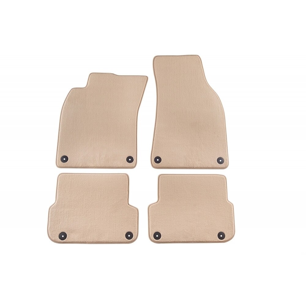 Set 4 covorase auto PETEX din mocheta, bej, compatibil cu Audi A6 03/2006-03/2011, A6 Avant 03/2006-08/2011