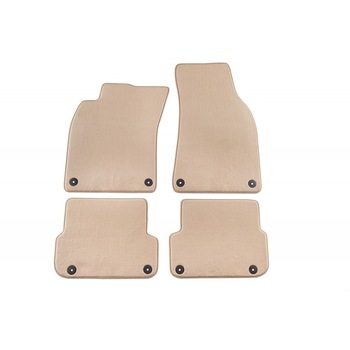 Set 4 covorase auto PETEX din mocheta, bej, compatibil cu Audi A6 03/2006-03/2011, A6 Avant 03/2006-08/2011 Set 4 covorase auto PETEX din mocheta, bej, compatibil cu Audi A6 03/2006-03/2011, A6 Avant 03/2006-08/2011