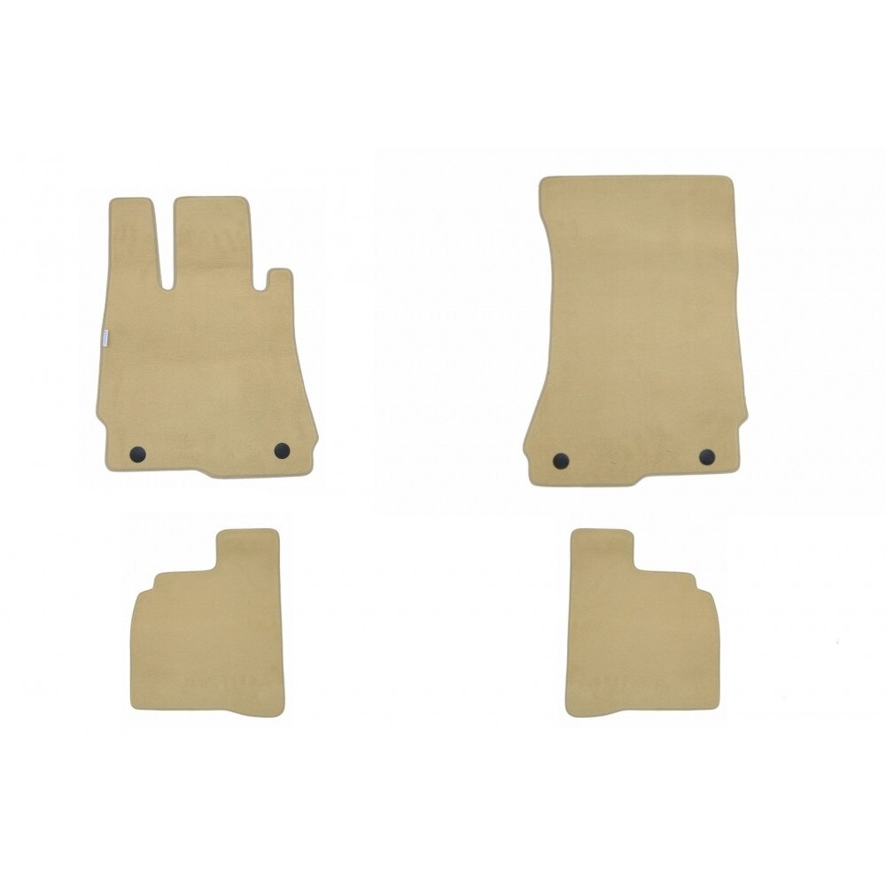 Set 4 covorase auto PETEX din mocheta, bej, compatibil cu Mercedes S-Klasse (W221L) long 09/2005-06/2013