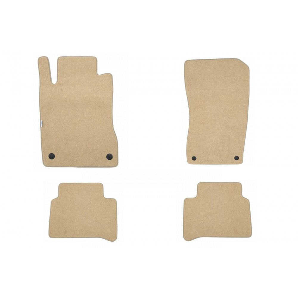 Set 4 covorase auto PETEX din mocheta, bej, compatibil cu Mercedes E-Klasse (W211) E220-E500 03/2002-02/2009, T-Modell 03/2003-10/2009