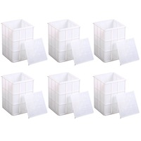 Pachet 6 bucati - Cutie branza 20L cu capac, Inchidere etansa, Sigiliu 2 capete, 38cm x 24cm