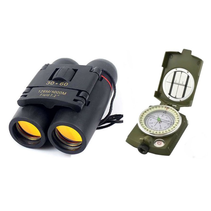 Пакет, състоящ се от военен компас ARM10 и бинокъл 30x60