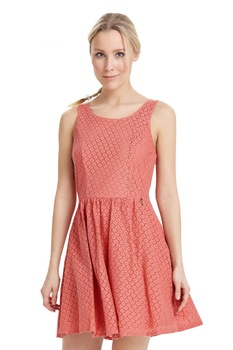 Rochie din dantela, Only, 15114482 caramiziu, Caramiziu, L Rochie din dantela, Only, 15114482 caramiziu, Caramiziu, L