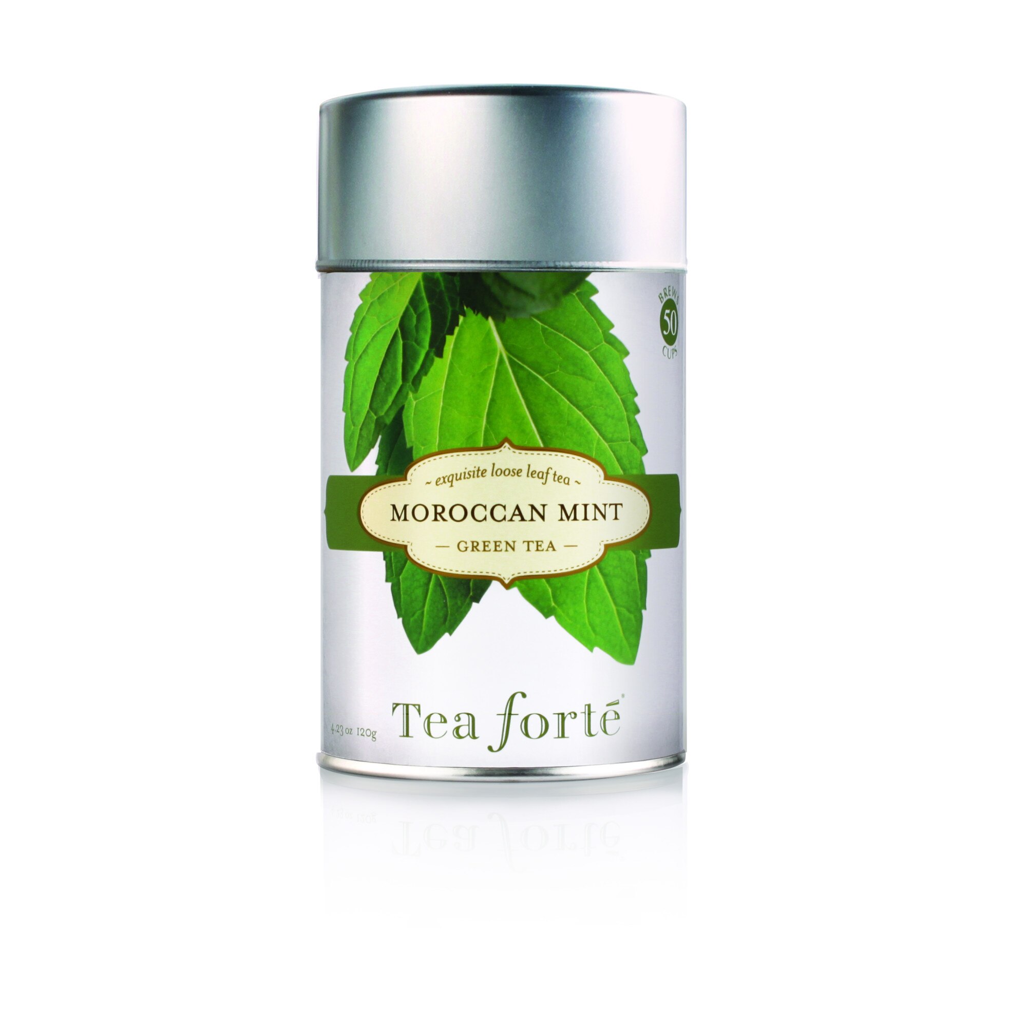 Cutie metalica cu ceai frunze, Moroccan Mint - 50 portii