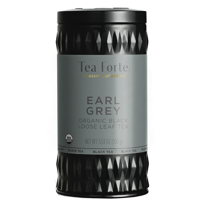 Cutie metalica cu ceai frunze, Earl Grey - 50 portii