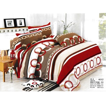 Lenjerie Casa New Fashion pentru pat dublu, 4 piese, culoare alb cu imprimeu maro Lenjerie Casa New Fashion pentru pat dublu, 4 piese, culoare alb cu imprimeu maro