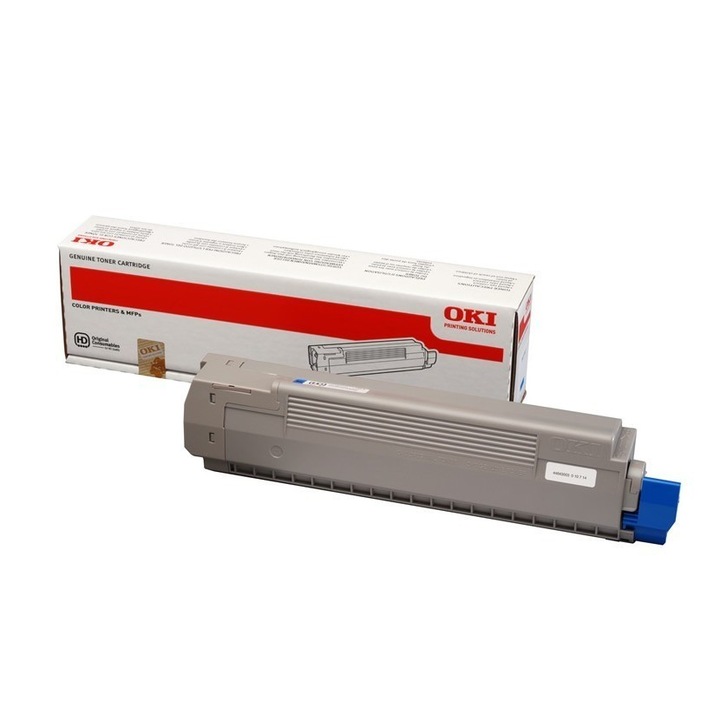 OKI tonerkazetta kompatibilis OKI C801 / C821, 7300 oldal, cián