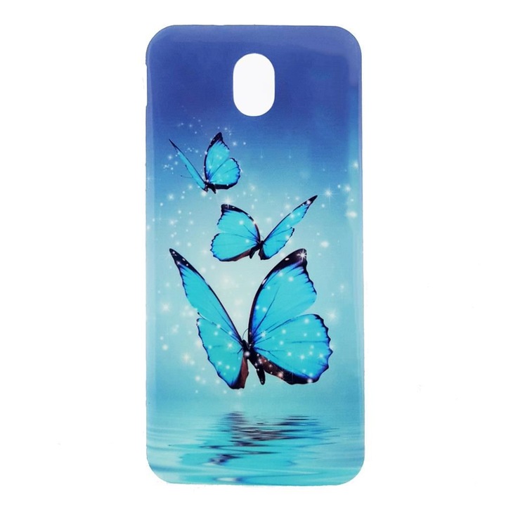 Samsung Galaxy J7 2017 színes szilikon védőtok - Pillangó