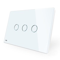 intrerupator triplu cap scara  cap cruce cu touch livolo din sticla alb - standard italian imagen 25_0_
0