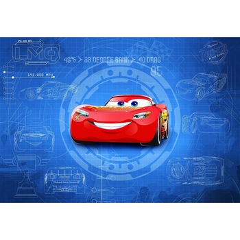 Fototapet copii Disney, Cars 3 Blueprint 8-488 , dimensiuni H - 254 / L - 368 , lavabil, usor de montat si de curatat, adeziv inclus Fototapet copii Disney, Cars 3 Blueprint 8-488 , dimensiuni H - 254 / L - 368 , lavabil, usor de montat si de curatat, adeziv inclus