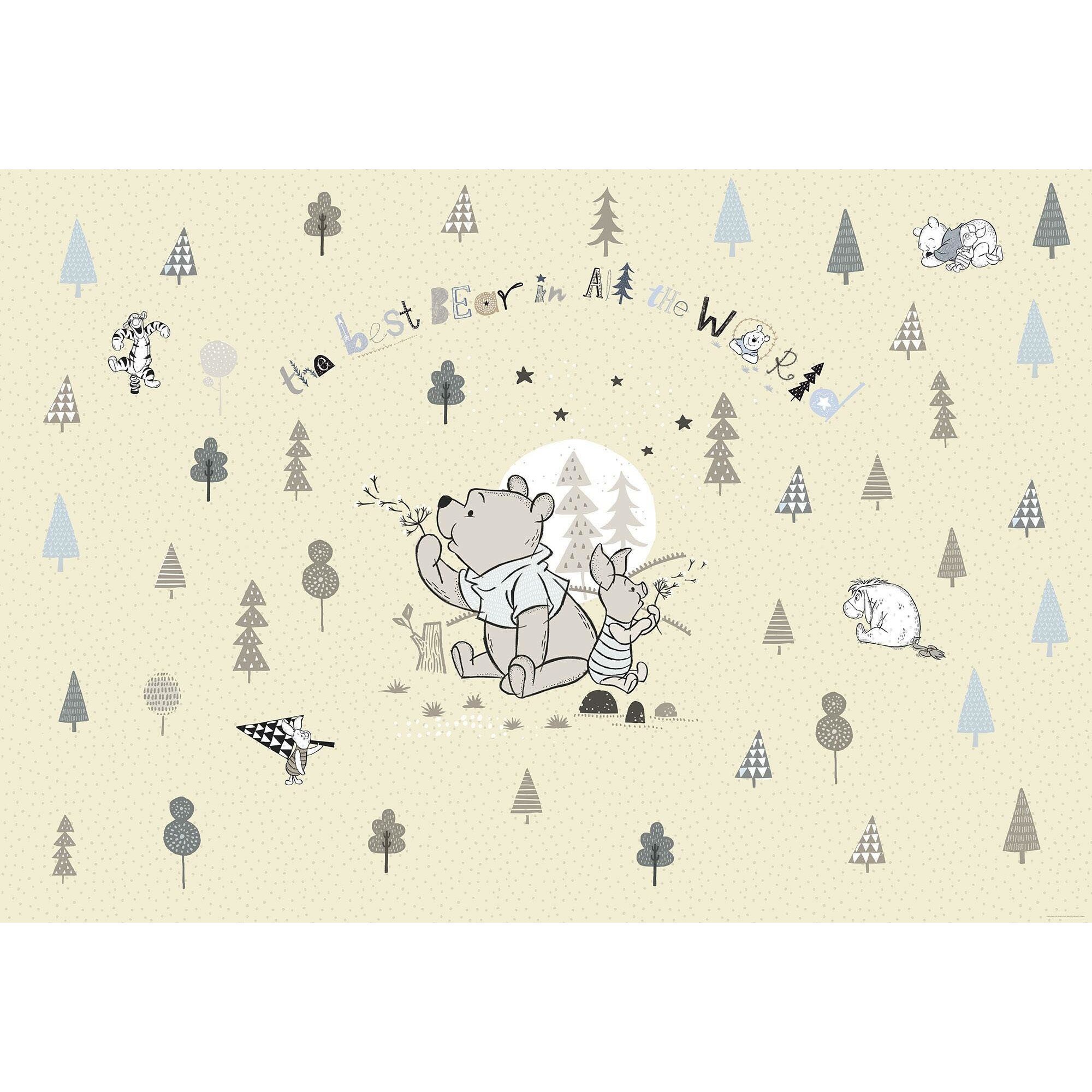 Fototapet copii Disney, Winnie Pooh Best Bear, cod 8-4024 , dimensiuni H - 254 / L - 368 , lavabil, usor de montat si de curatat, adeziv inclus