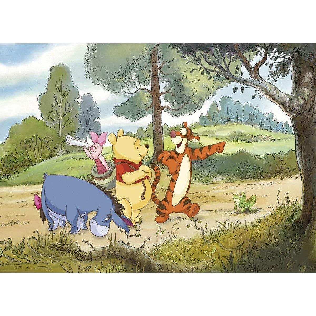 Fototapet copii Disney, Winnie Expedition, cod 4-411, dimensiuni H - 254 / L - 184 , lavabil, usor de montat si de curatat, adeziv inclus