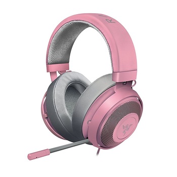 Casti Gaming Razer Kraken Pro V2 Oval, Quartz Edition, Roz