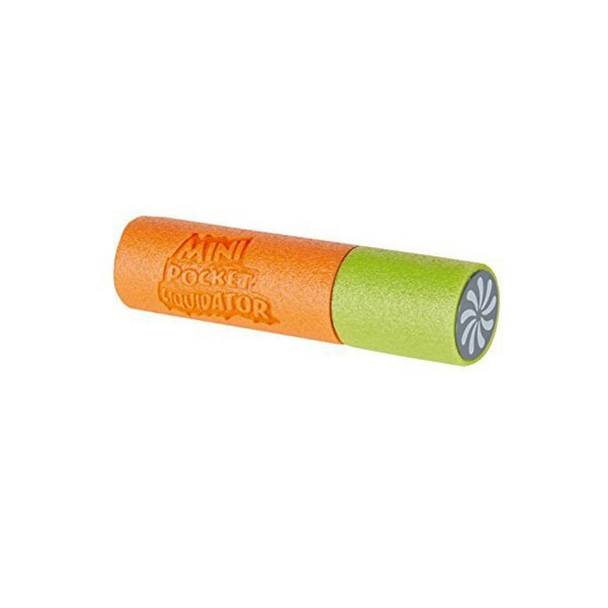 Mini-pistol cu apa cilindric Happy People, raza actiune 7 m, portocaliu/verde