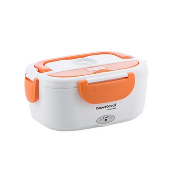 Caserola Electrica pentru Masini, InnovaGoods, 40W, 12V, Alb Portocaliu Caserola Electrica pentru Masini, InnovaGoods, 40W, 12V, Alb Portocaliu