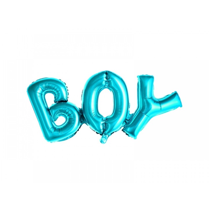Balon folie, scris, "Boy", Bleu, 67 x 29 cm
