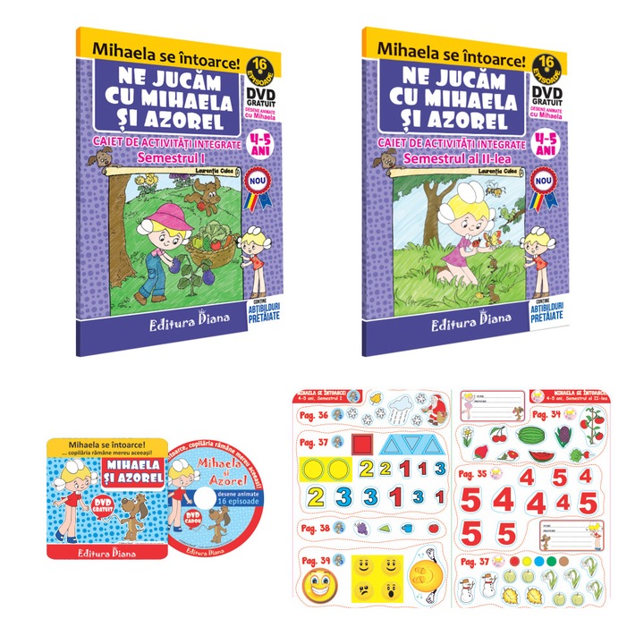 Set Activitati Integrate Mihaela si Azorel Sem I + Sem II, 4 - 5 ani