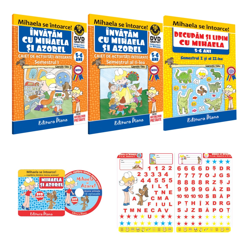 Set Activitati Integrate Mihaela si Azorel Sem I + Sem II, 5 - 6 ani