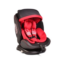 Scaun auto rotativ cu Isofix grupa 0-36 kg Cangaroo Pilot, Rosu/Negru