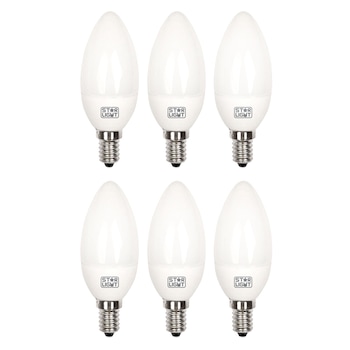 Set 6 becuri LED Star-Light, E14, 8W (50W), 470 lm, A++, lumina calda (3000K) Set 6 becuri LED Star-Light, E14, 8W (50W), 470 lm, A++, lumina calda (3000K)