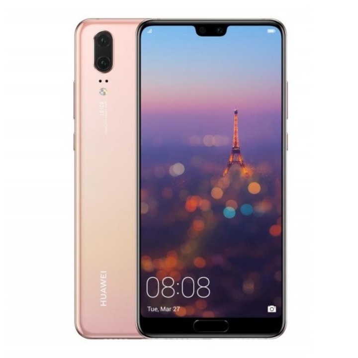 Huawei, P20 Lite Mobiltelefon, dual SIM, 128GB, 4GB, 4G, rózsaszín