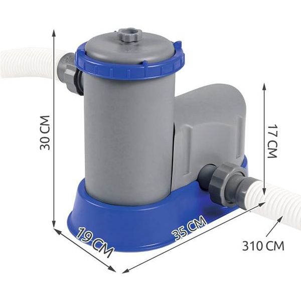 Pompa de filtrare apa piscine cu filtru inclus, debit 5678 L/H -
