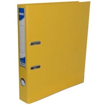 Biblioraft plastifiat Noki, cotor 5 cm, galben, A4 Biblioraft plastifiat Noki, cotor 5 cm, galben, A4