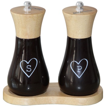 Set 2 rasnite sare/piper Heinner, 15 cm + Suport Set 2 rasnite sare/piper Heinner, 15 cm + Suport