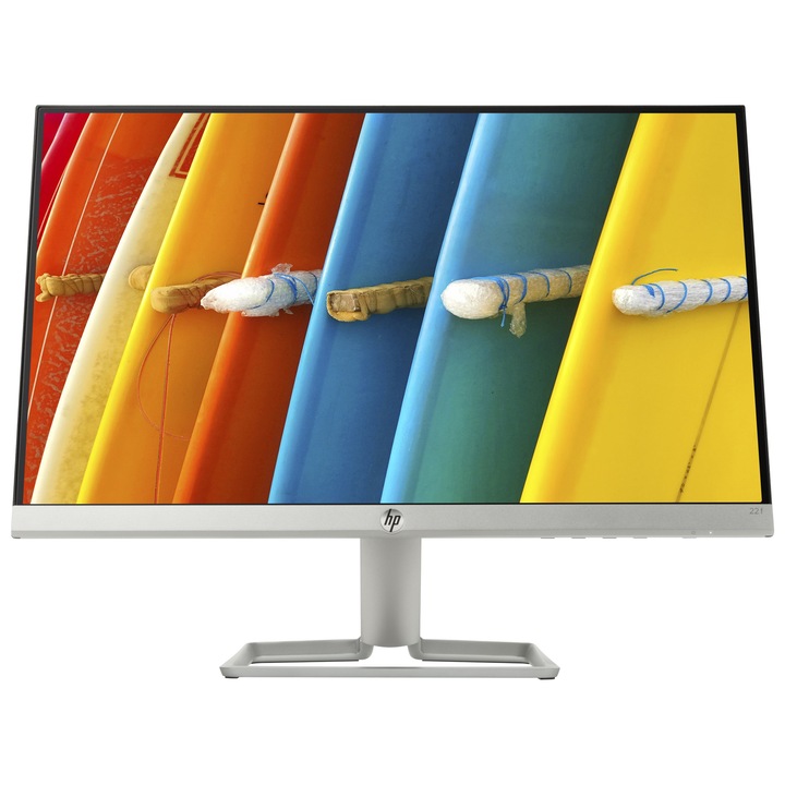 Monitor LED IPS HP 21.5", Full HD, FreeSync, 75 Hz, HDMI, Argintiu, 22f