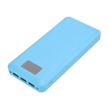 Carcasa pentru Power Bank cu 7 baterii tip 18650 , cu 3 porturi USB, display LCD si lanterna cu doua leduri - Albastru Carcasa pentru Power Bank cu 7 baterii tip 18650 , cu 3 porturi USB, display LCD si lanterna cu doua leduri - Albastru