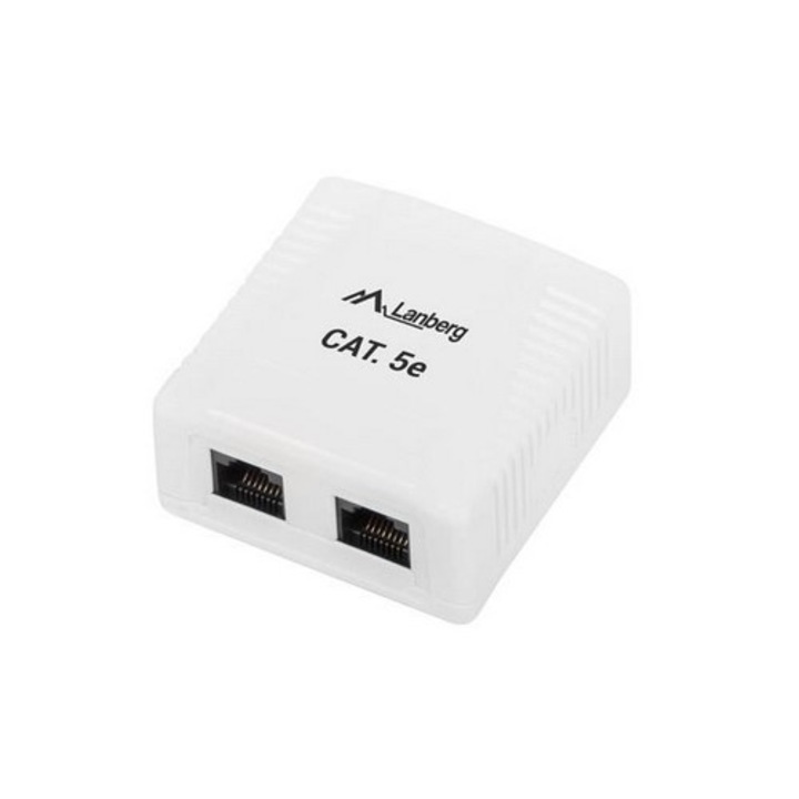 Lanberg UTP 2-port RJ45 unshielded cat. 5E aljzat