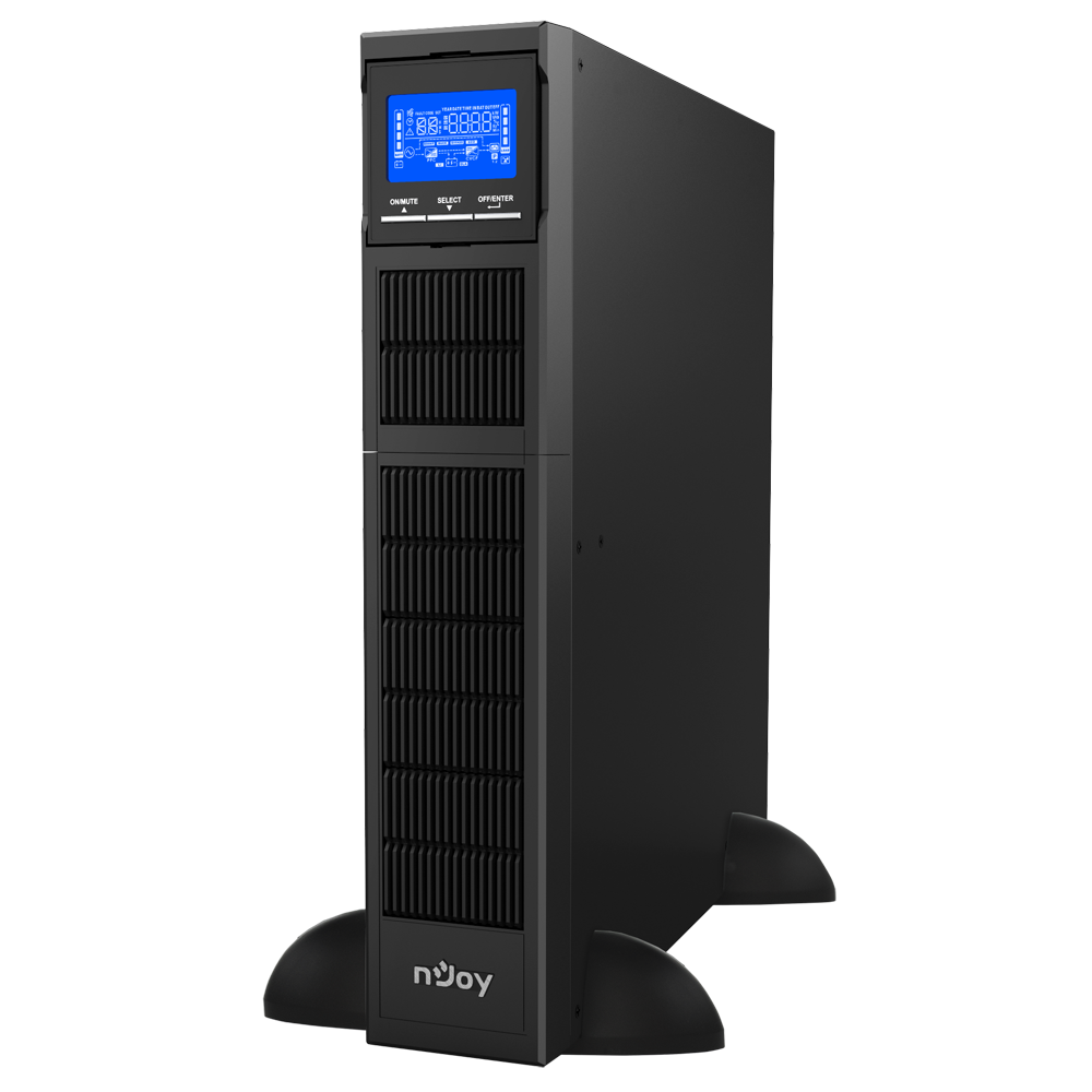 UPS nJoy Balder 3000, 3000VA/ 3000W, On-line, LCD Display, Montare Rack/Tower, 8 Prize IEC 13 1x IEC C19, Dubla conversie