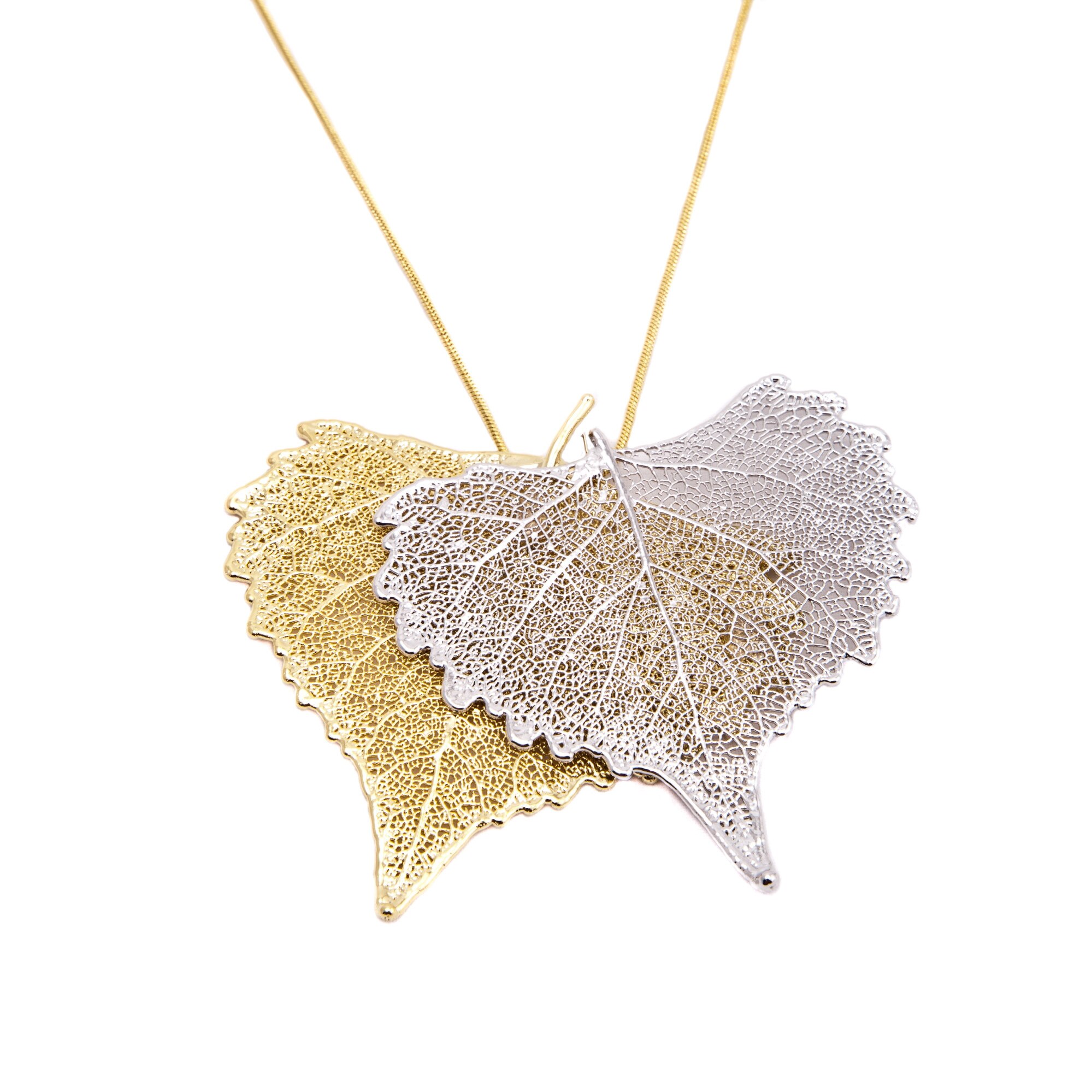 Pandantiv dublu Ariki din frunze naturale de bumbac 2TLF34A