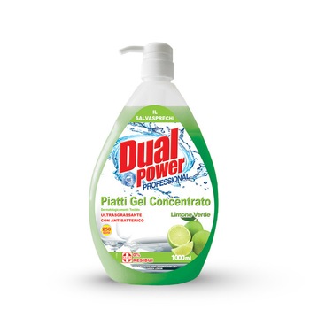 Detergent Vase, Gel, Super-Concentrat, Dual Power, Lamaie Verde, 1L Detergent Vase, Gel, Super-Concentrat, Dual Power, Lamaie Verde, 1L