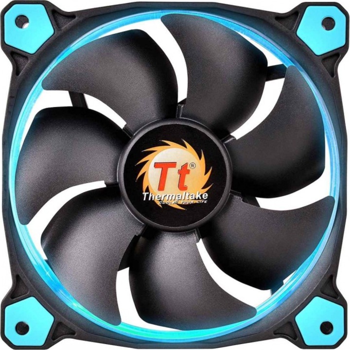 Ventilator Thermaltake Riing 12 High Static Pressure, 120mm, Blue LED, 3 Pack