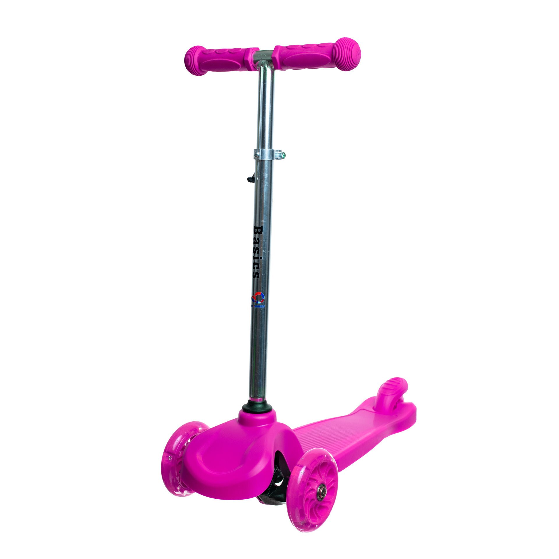 Trotineta copii, Mad Wheels Basic, roti luminoase, Roz