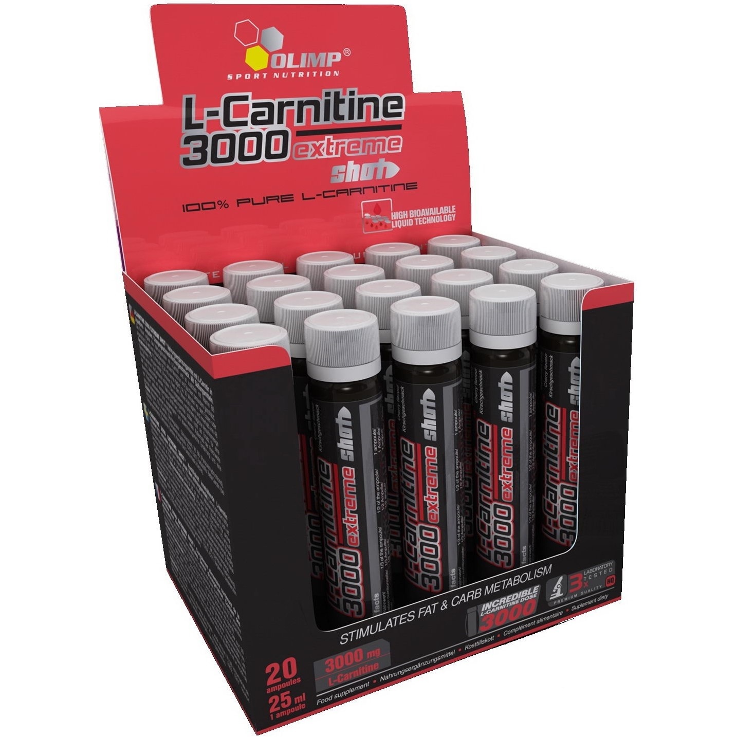 olimp l-carnitine 3000 shot 20 ampul Extreme (20 x 25 ml ampulla) (20 ampulla) Narancs Session:5