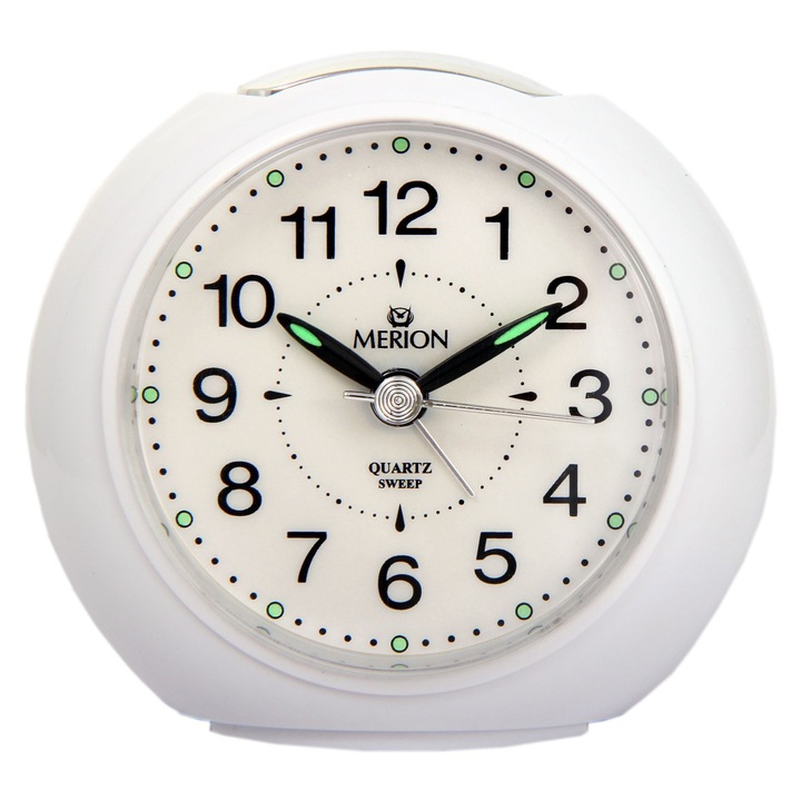 Ceas desteptator de birou Merion 3842-2 alb