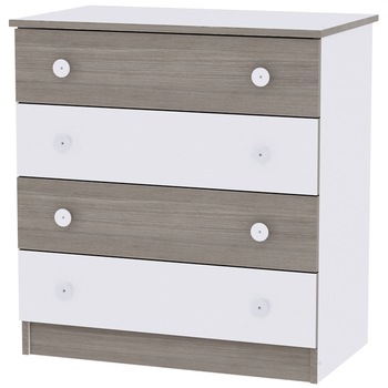 Comoda lemn Lorelli Classic, 4 sertare, 81 x 50 x 86 cm, White Coffee Comoda lemn Lorelli Classic, 4 sertare, 81 x 50 x 86 cm, White Coffee