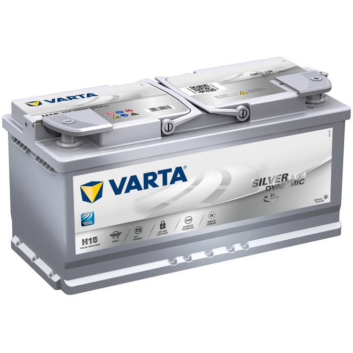 Baterie auto Varta Silver AGM 105Ah 950A H15 605901095